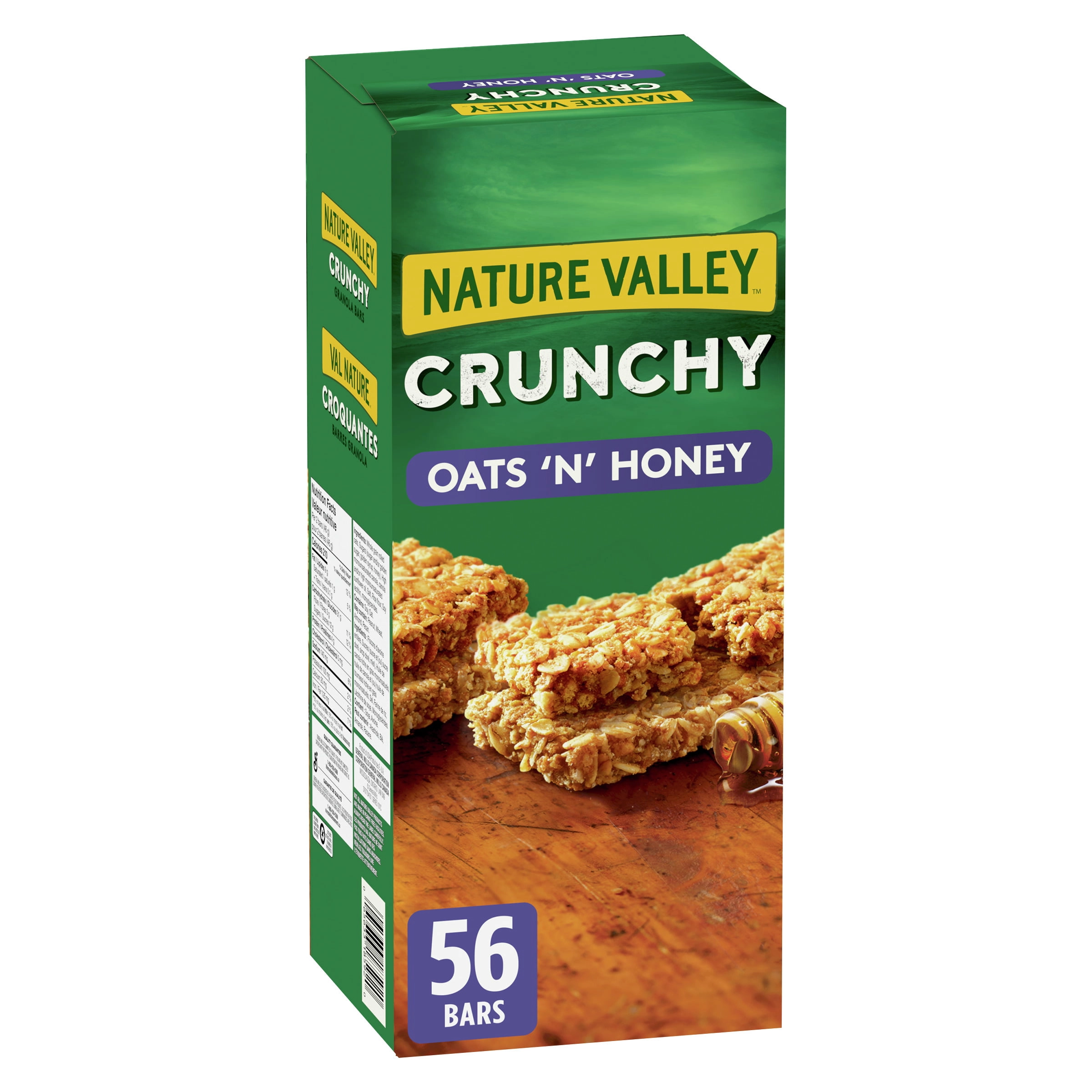 Nature Valley Crunchy Granola Bars, Oats 'n Honey, 28 ct, 56 bars