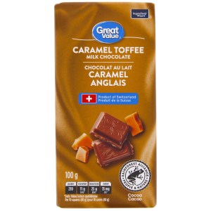 Great Value Caramel Toffee Milk Chocolate 100g