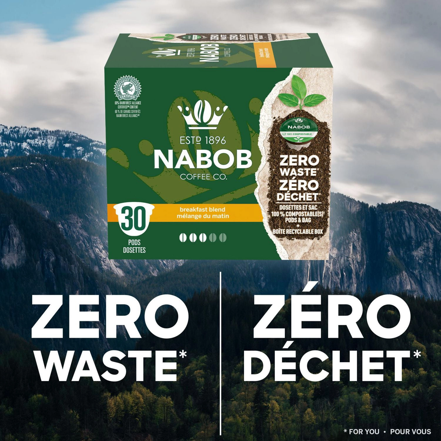 NABOB Breakfast Blend Coffee 100% Compostable Pods, 292g Box - Image 5