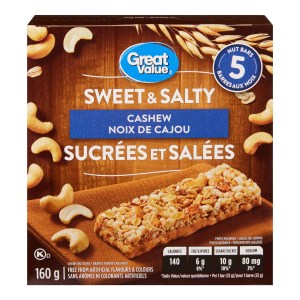 Great Value Sweet & Salty Cashew Chewy Nut Bars