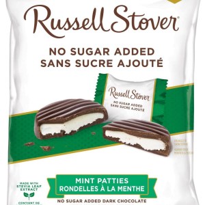 Russell Stover No Sugar Added Dark Chocolate Mint Patties, 85-Gram Bag