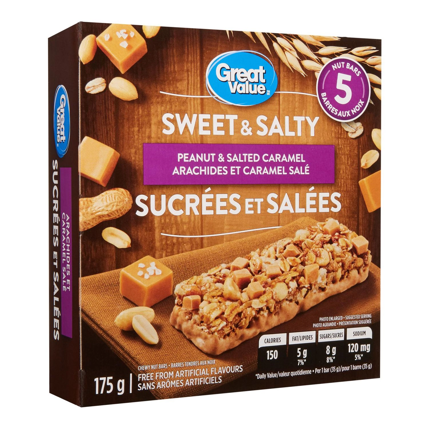 Great Value Sweet & Salty Peanut & Salted Caramel Chewy Nut Bars - Image 4