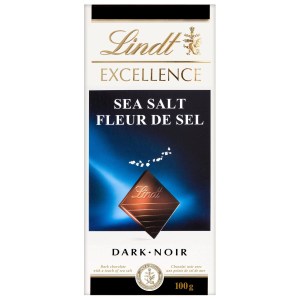 Lindt Excellence Sea Salt Dark Chocolate Bar, 100g