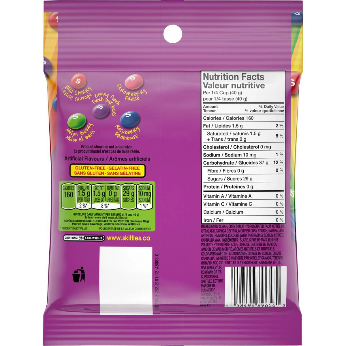 Skittles Wild Berry Chewy Candy, Bag, 191g - Image 3
