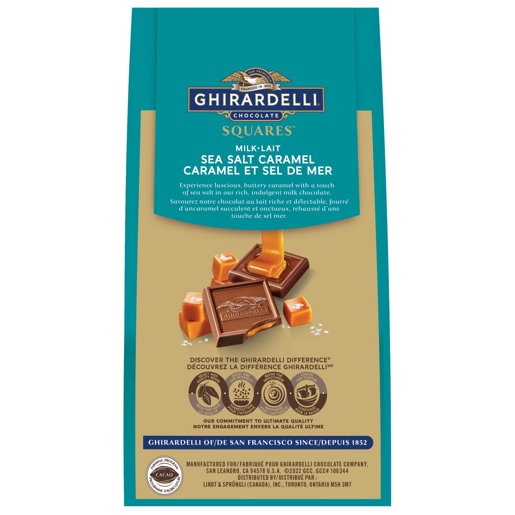 Ghirardelli Milk Chocolate Caramel Sea Salt Squares - Image 2