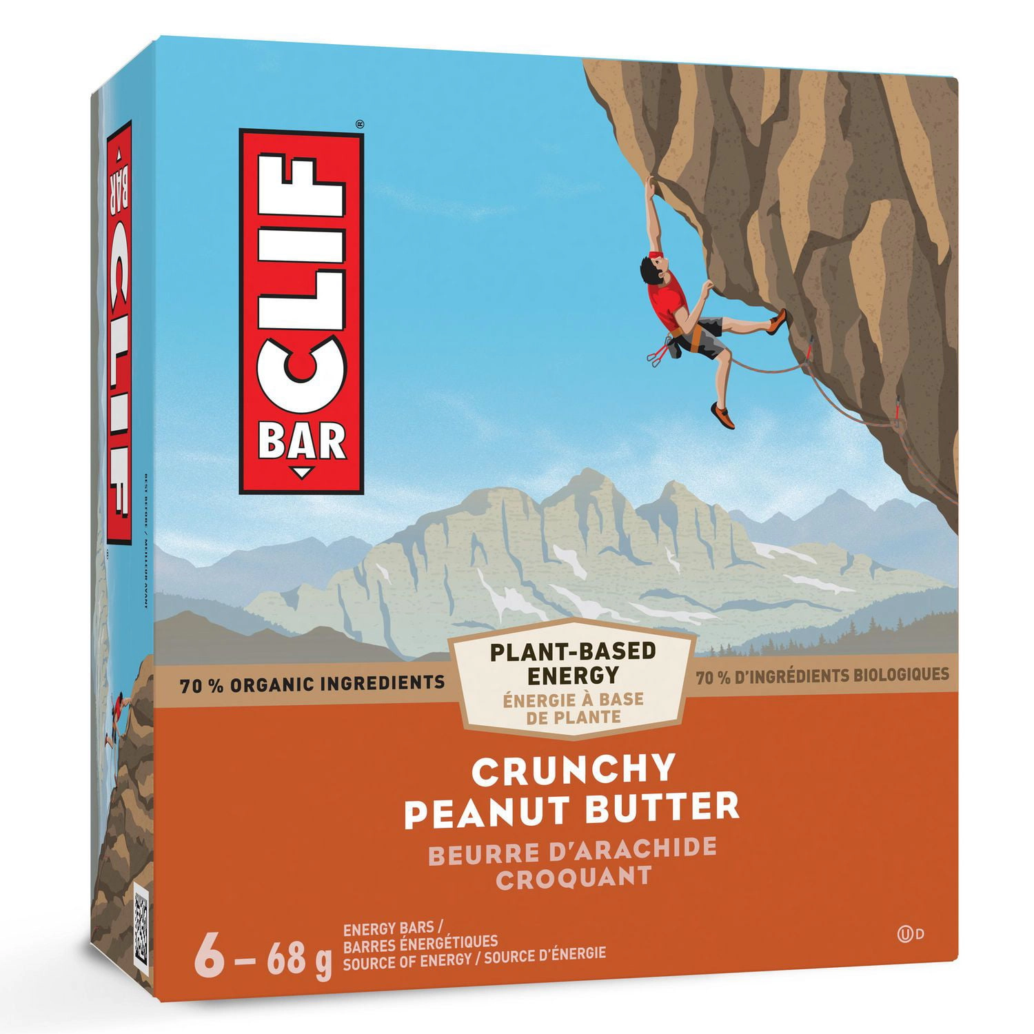 Clif Bar Crunchy Peanut Butter Energy Bars 408g