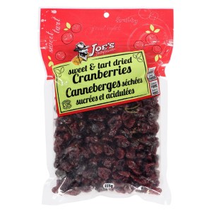 Joe's Tasty Travels Sweetened Dried Cranberries 275g