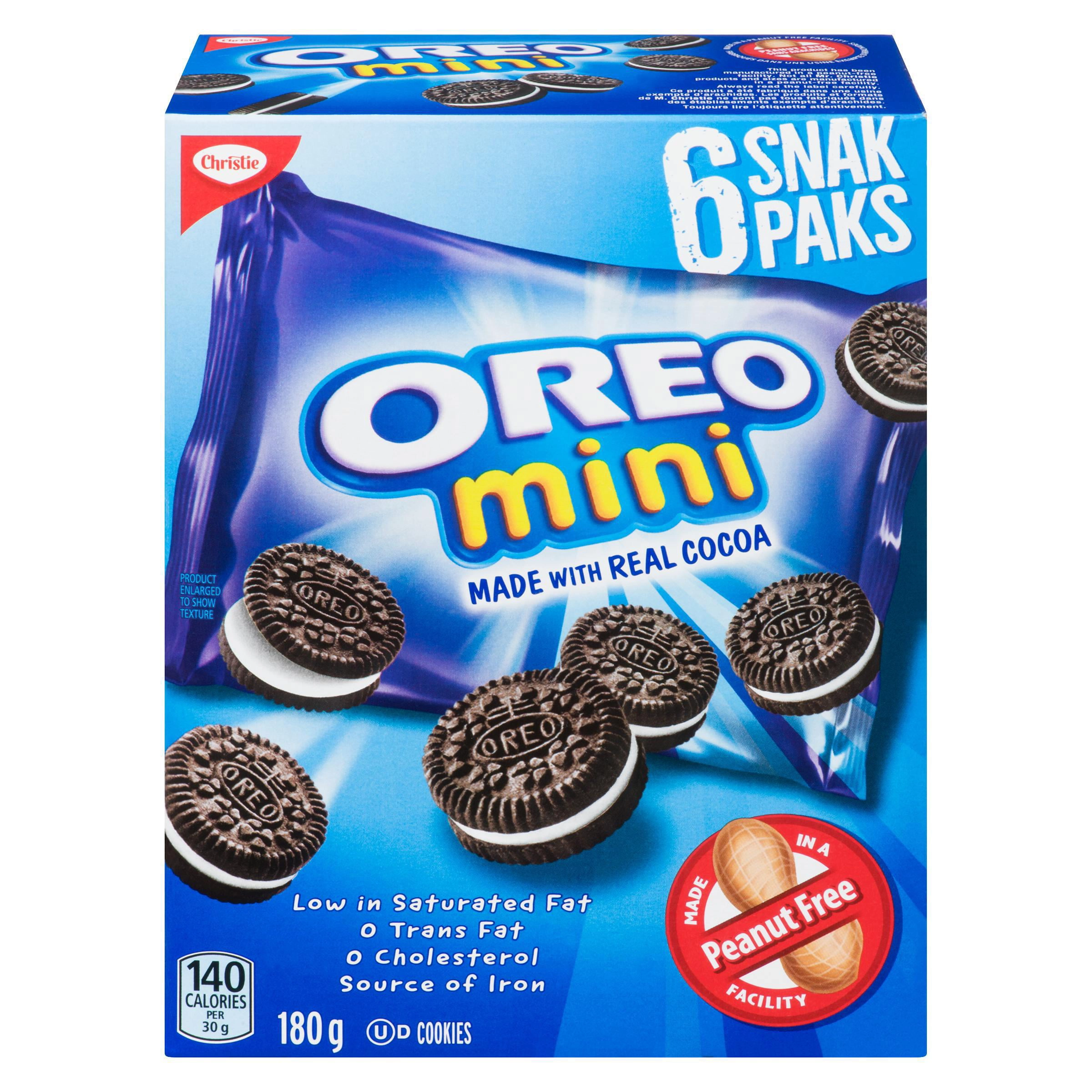 Christie Oreo Mini 6 Snak Paks Cookies 180 G