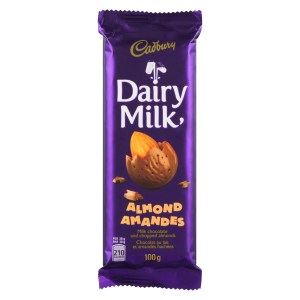 Cadbury Dairy Milk Almond Chocolate Bar, 100g