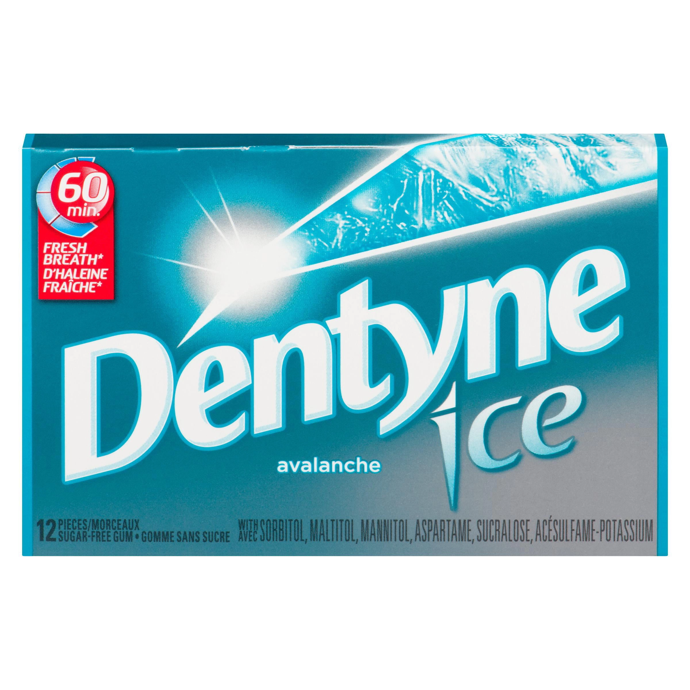 Dentyne Ice Avalanche Sugar-Free Gum, 1 Pack (12 Pieces)