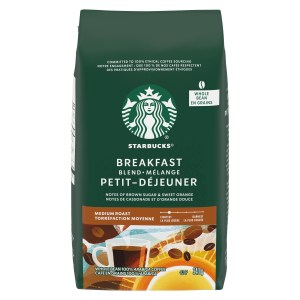 Starbucks Breakfast Blend Medium Roast Whole Bean Coffee 340g