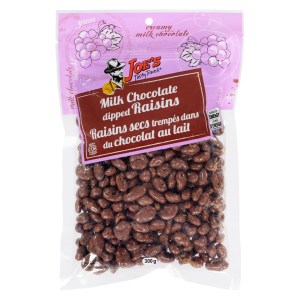 Joe's Tasty Travels Milk Chocolate Dipped Raisins 300g