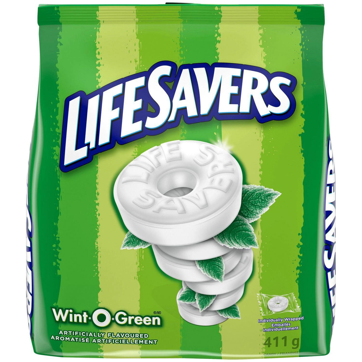Life Savers Wint O Green Candy Mints, Sharing Bag, 411g