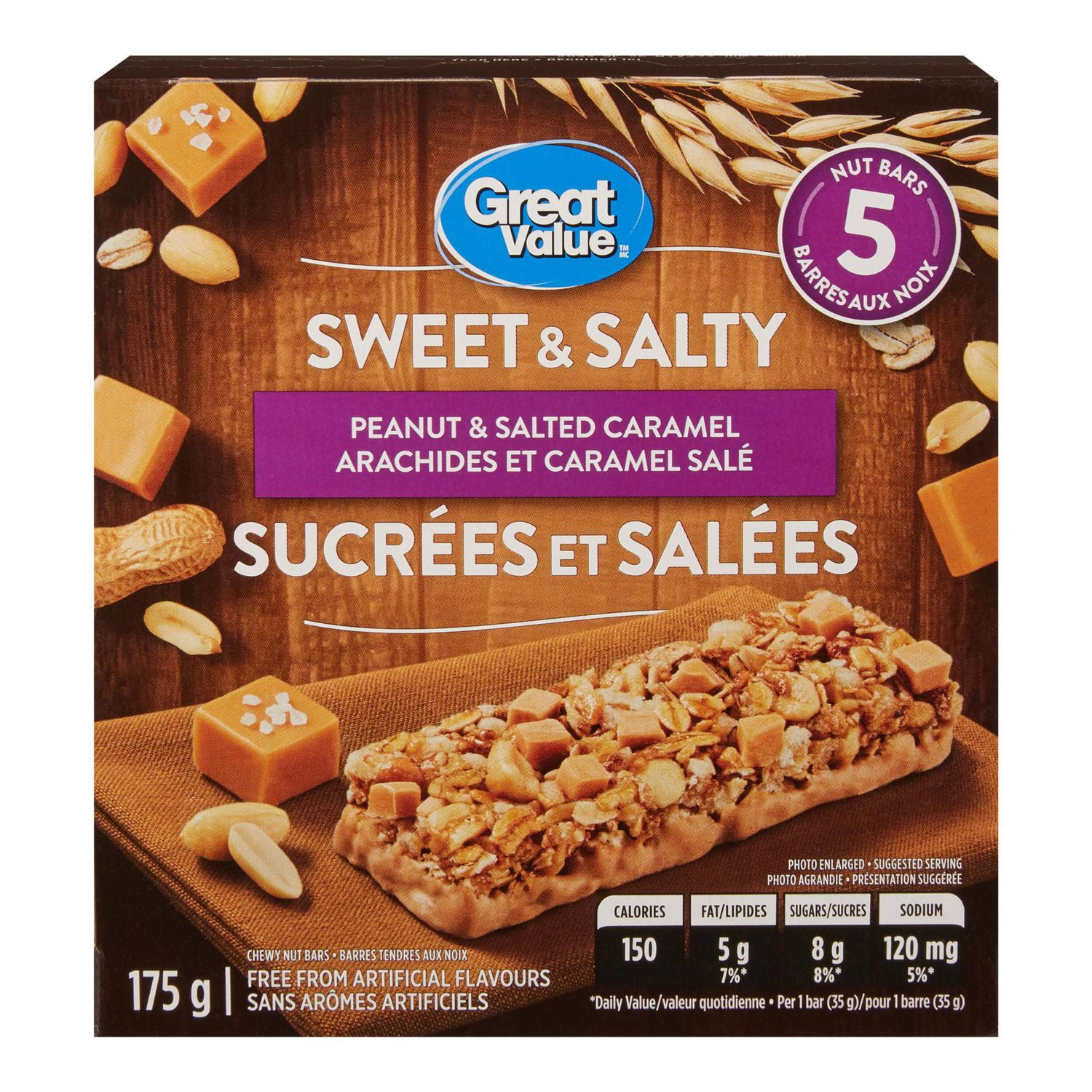 Great Value Sweet & Salty Peanut & Salted Caramel Chewy Nut Bars