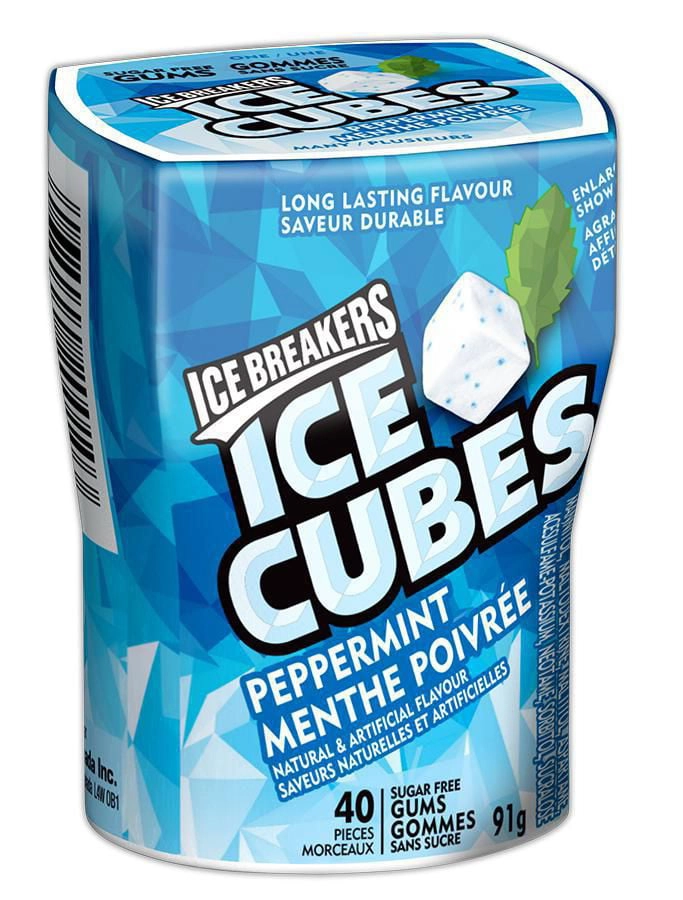 Ice Breakers Ice Cubes Peppermint Sugar Free Gum 72g