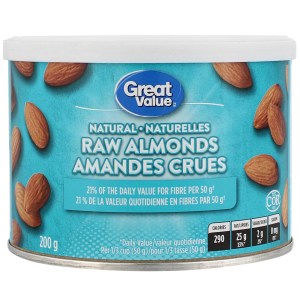 Great Value Natural Raw Almonds 200 g
