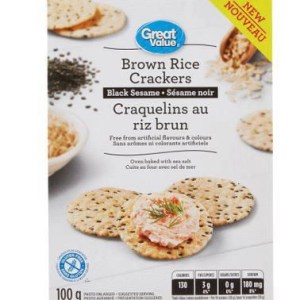 Great Value Black Sesame Brown Rice Crackers
