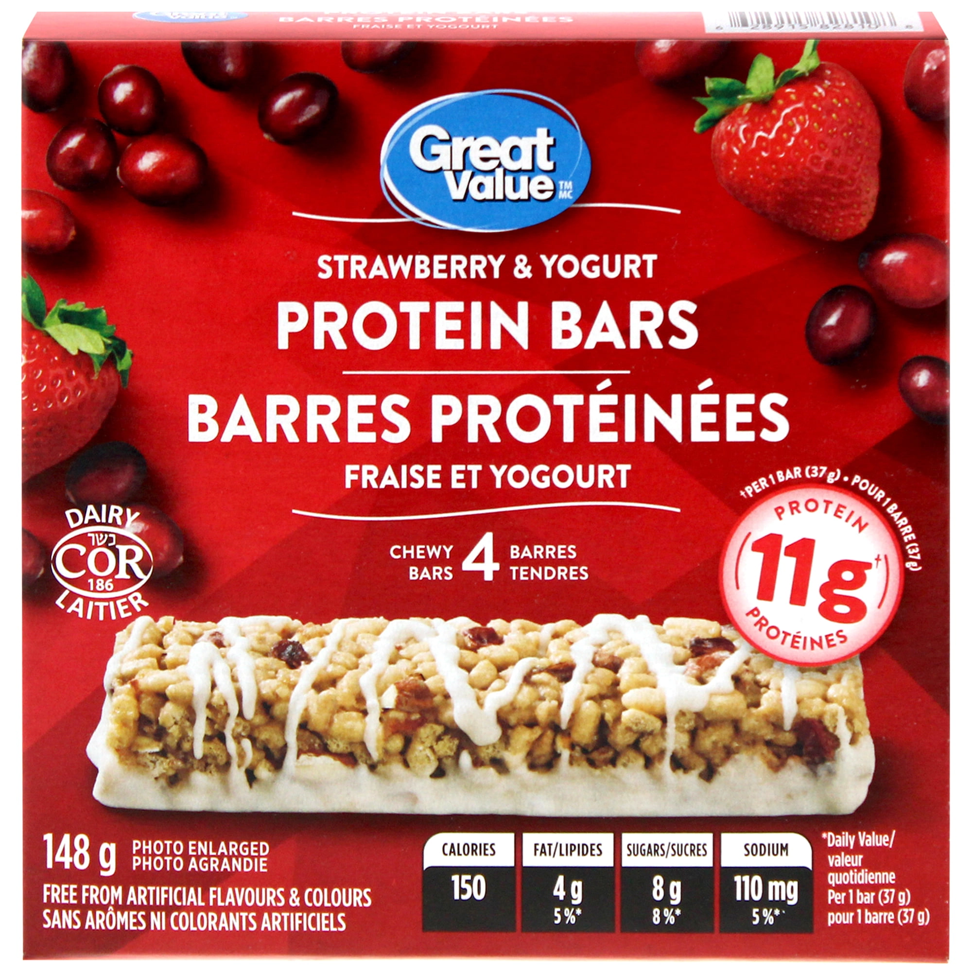 Great Value Strawberry & Yogurt Protein Bars