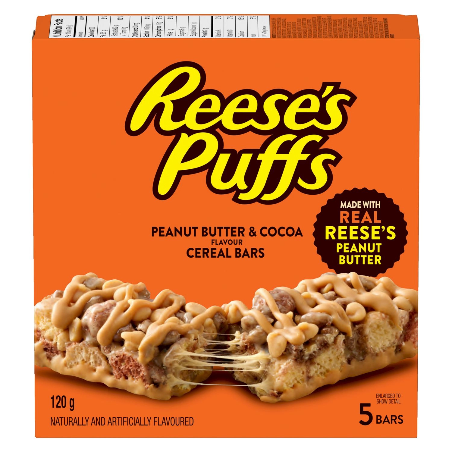 Reese's Puffs Peanut Butter & Cocoa Flavour Cereal Bars - Image 3