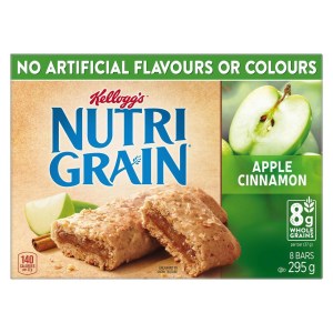 Kellogg's Nutri-Grain Cereal Bars 295g - Apple Cinnamon, 8 Bars