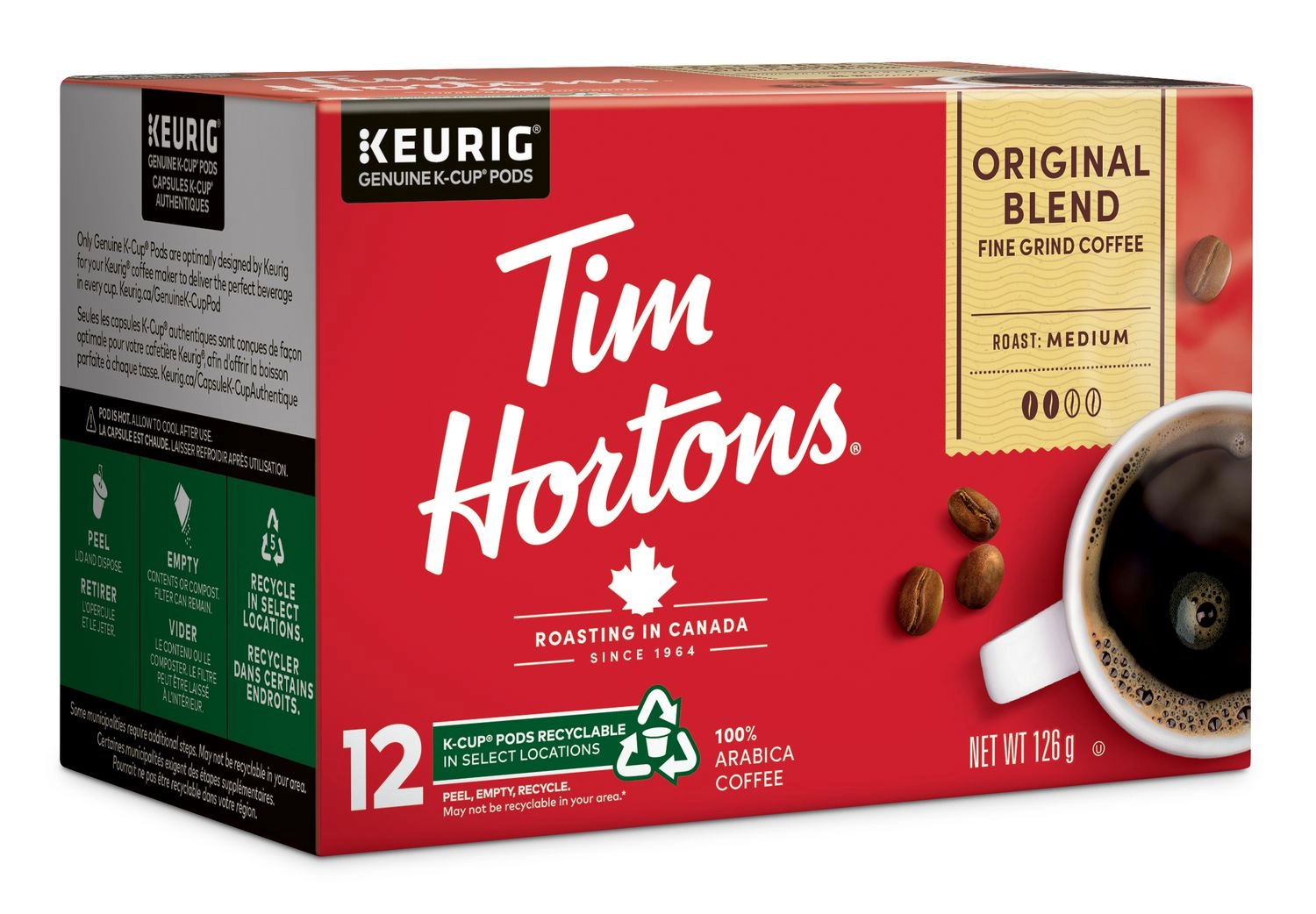 Tim Hortons Original Blend Medium Roast Coffee 126g - Image 7