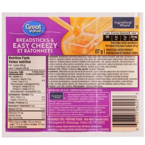 Great Value Breadsticks & Easy Cheezy 87g