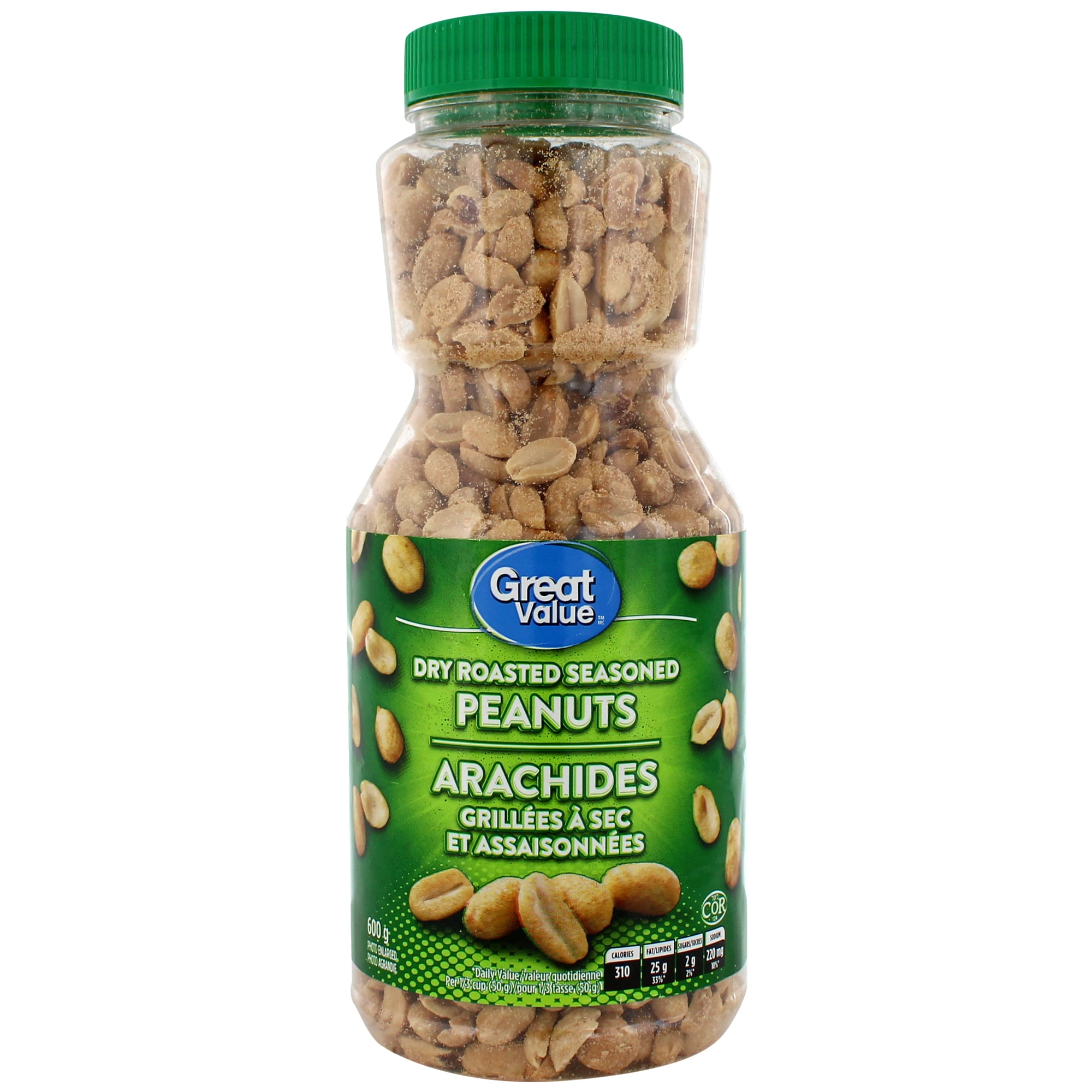Great Value Dry Roasted Seasoned Peanuts 600 g