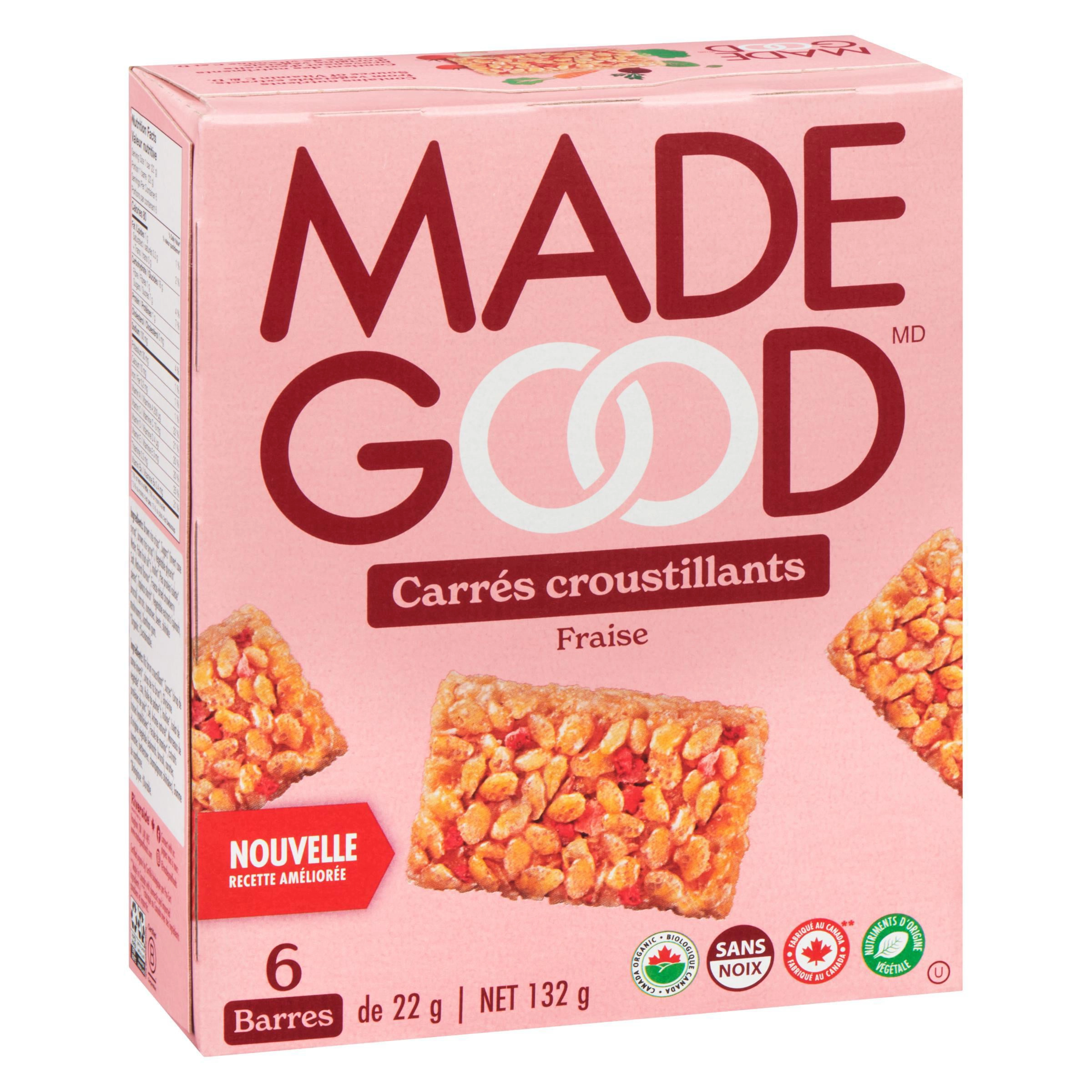 MadeGood Strawberry Crispy Squares 6pk 132g - Image 6