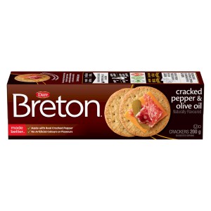 Breton Cracked Pepper and Olive Oil Crackers