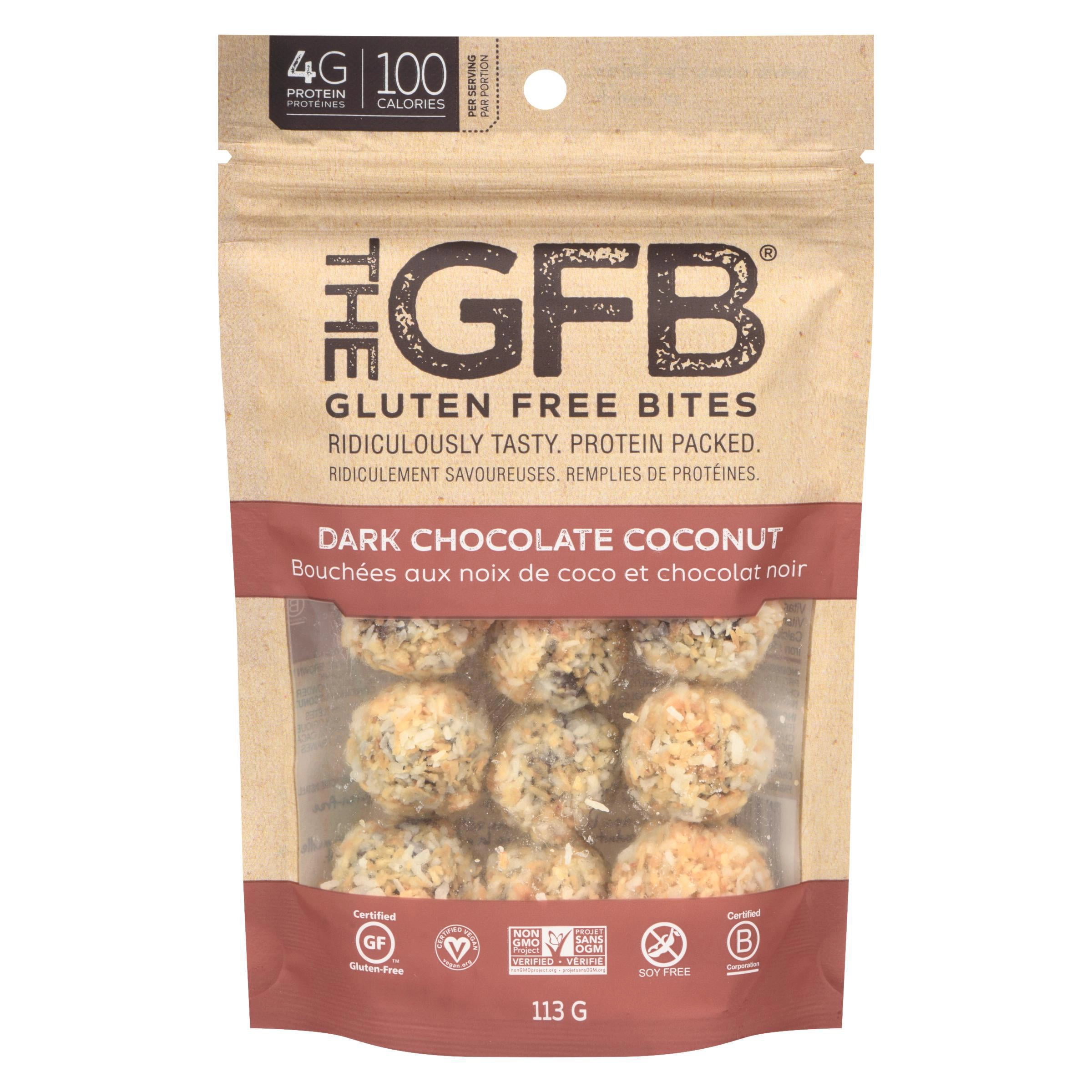 The GFB Gluten Free Bites - Dark Chocolate Coconut 113g - Image 2