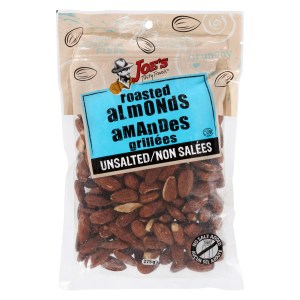Joe's Tasty Travels Unsalted Roasted Almonds 275g