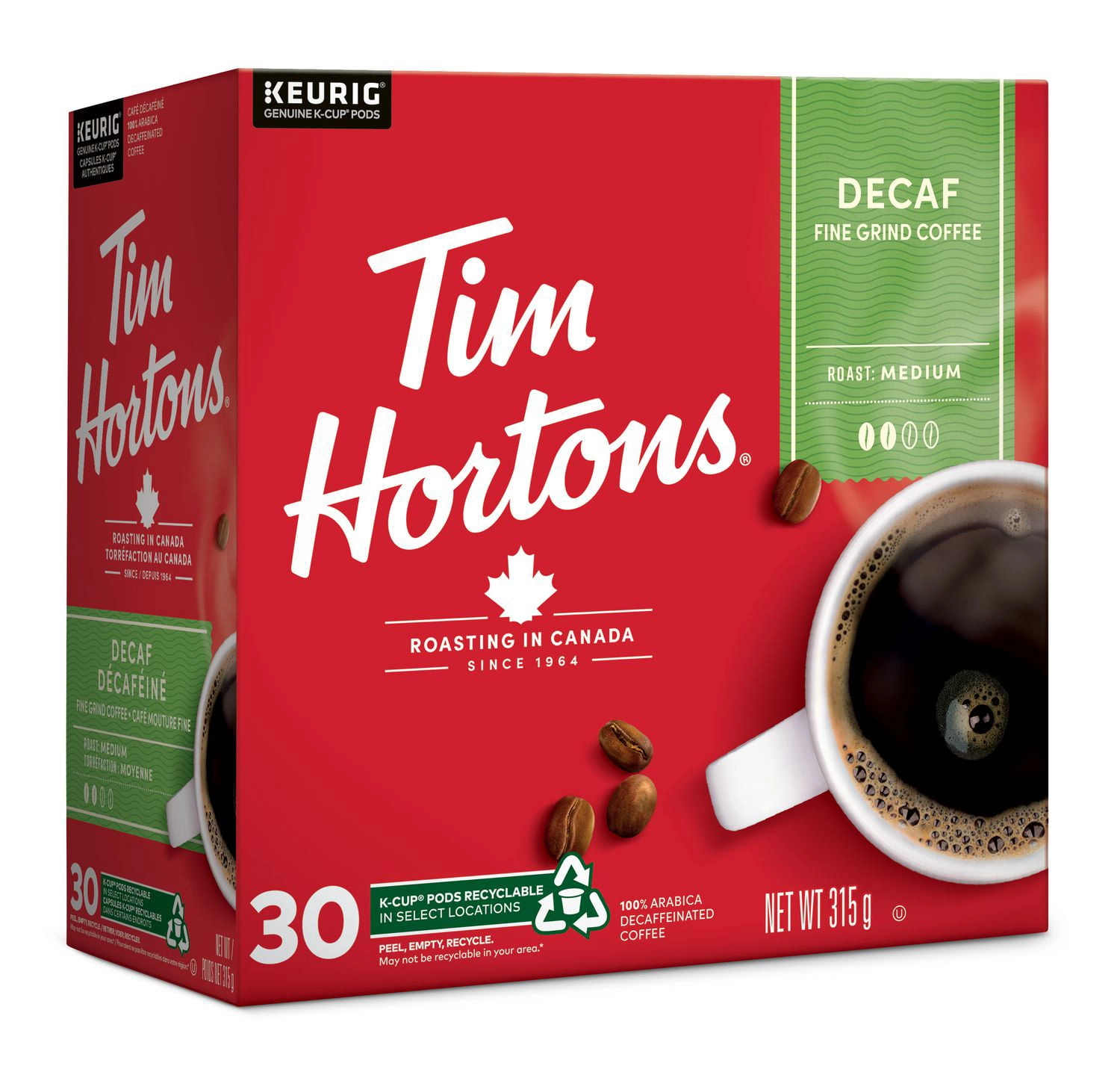 Tim Hortons Decaf Light Medium Roast Decaffeinated Coffee 315g - Image 7