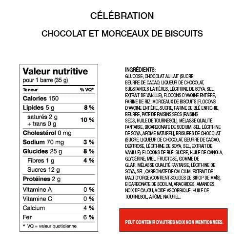 Celebration Chocolate and Cookie Chunk Bars 175g - Image 2