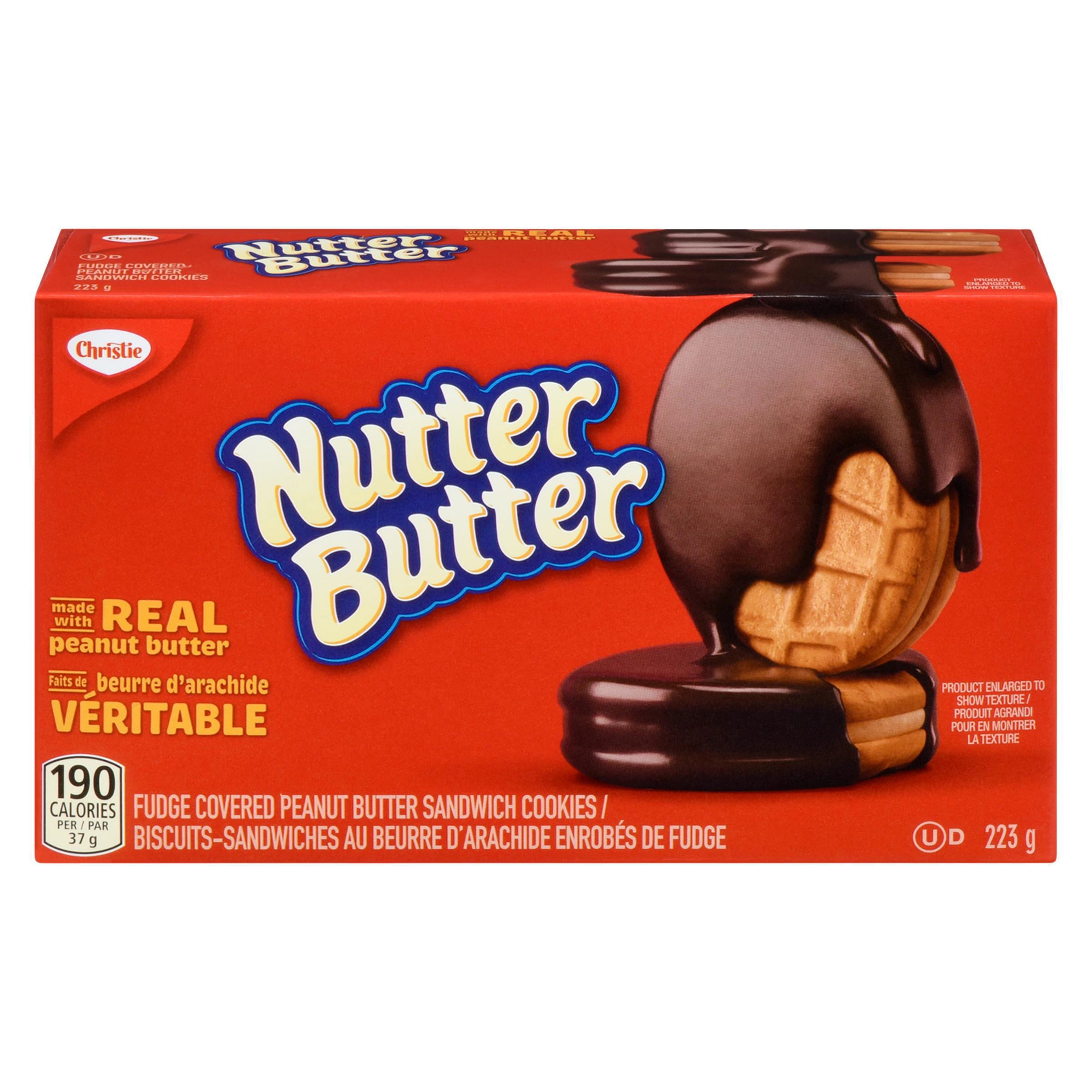 Christie Nutter Butter Peanut Butter Fudge Covered Cookies, 223G
