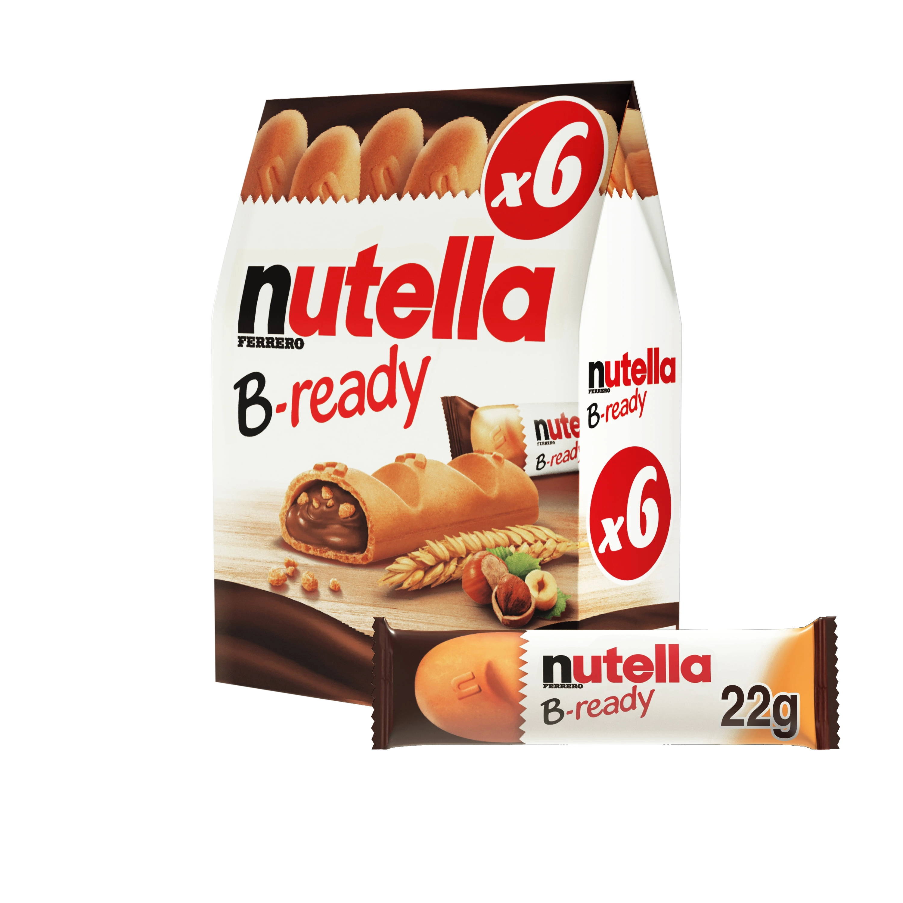 Nutella B-Ready, 6 Bars Pack, Crunchy Wafer Filled with Delicious Nutella 132g - Image 3