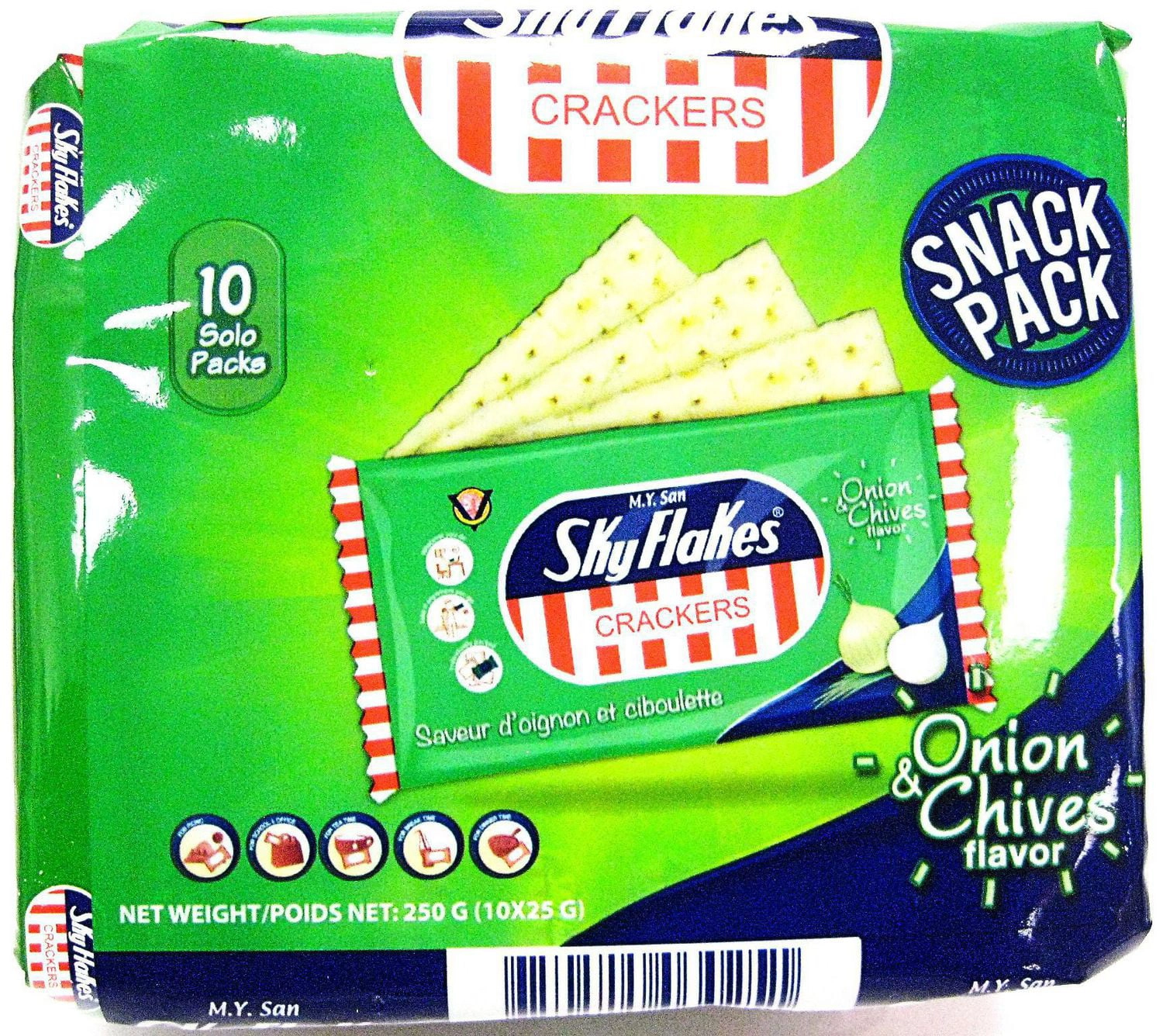 M.Y. San Skyflakes Crackers Onion & Chives Flavor 250g