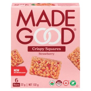 MadeGood Strawberry Crispy Squares 6pk 132g