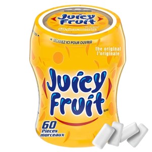 Juicy Fruit Fruit Flavoured Chewing Gum, 60 Pieces, 1 Bottle 84g