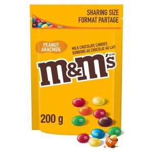 M&M's Peanut Milk Chocolate Candies, Sharing Bag, 200g