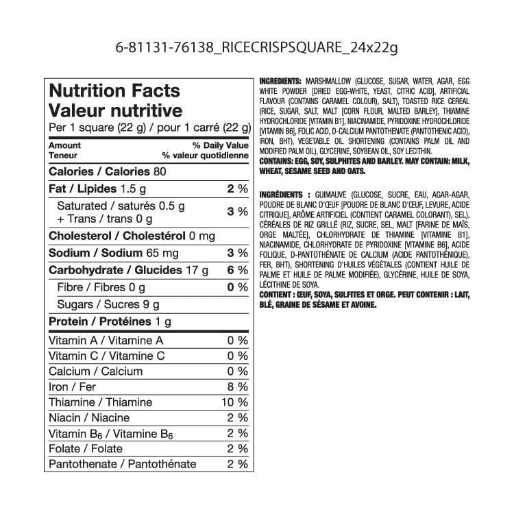 Great Value Crispy Rice Squares Family Pack 528g - Image 2