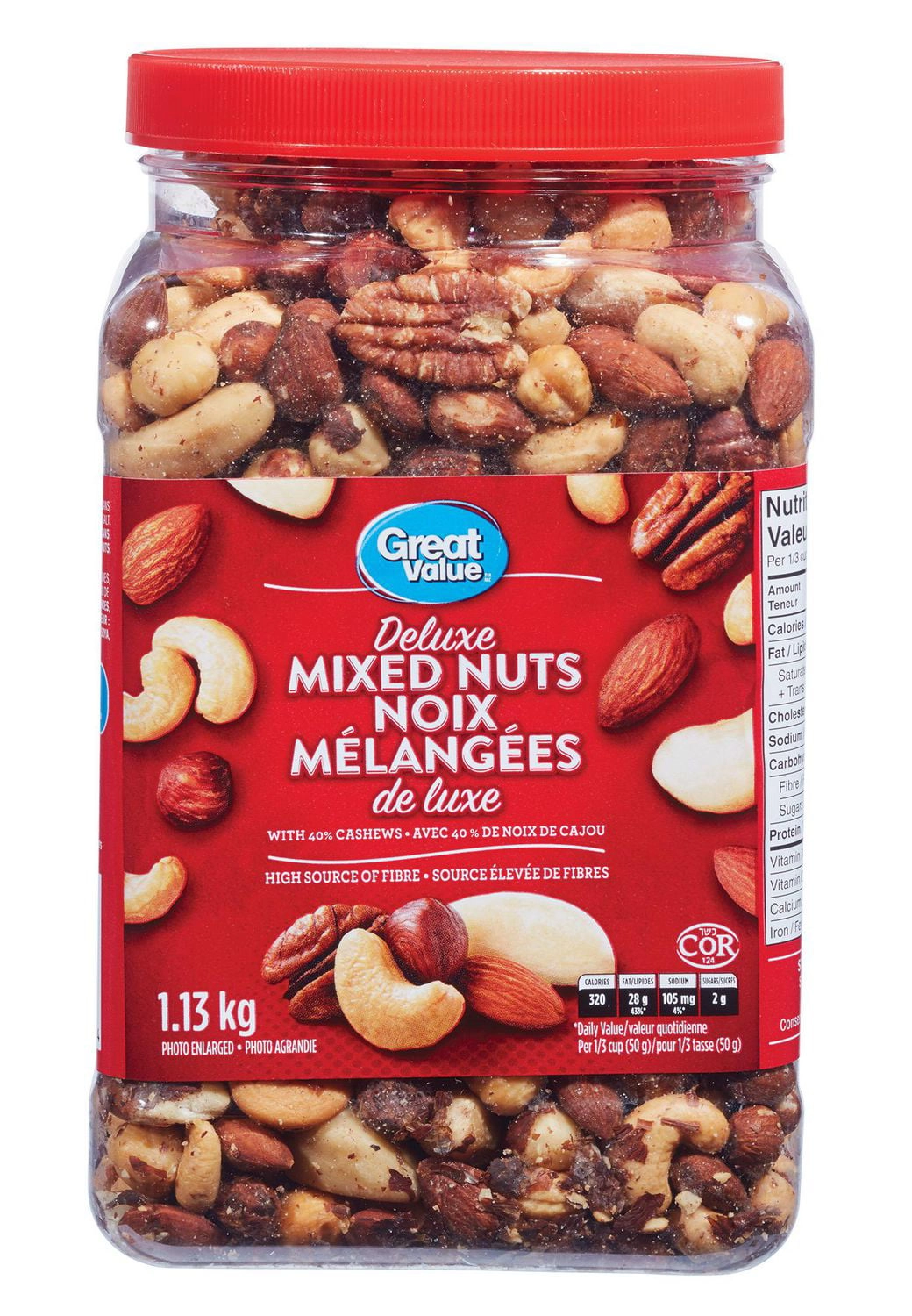 Great Value Deluxe Mixed Nuts 1130g