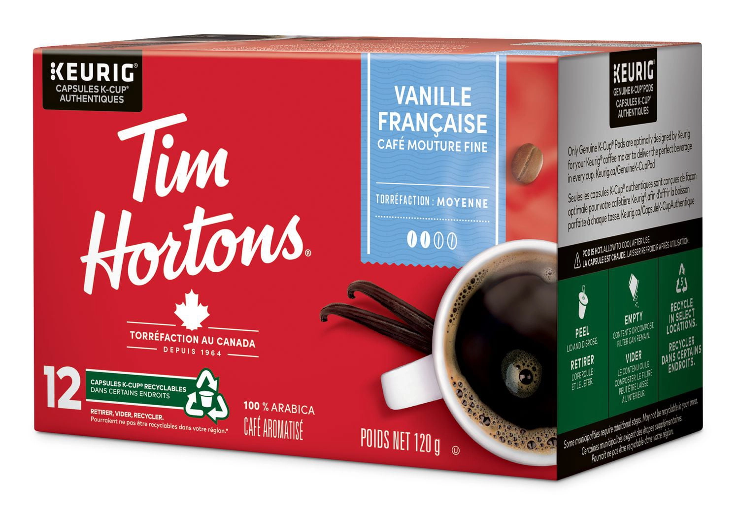 Tim Hortons French Vanilla Light Medium Roast Coffee - Image 2