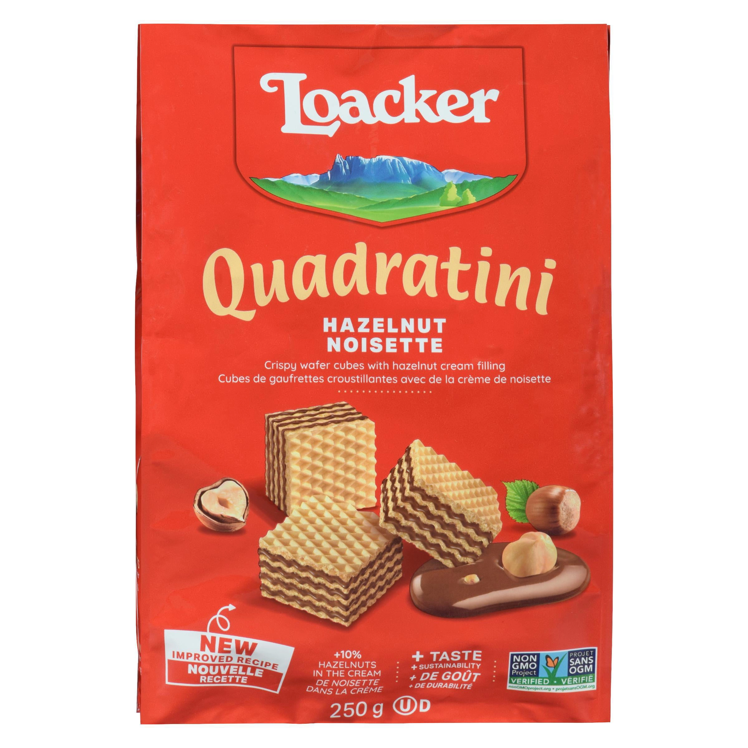 Loacker Quadratini Hazelnut Wafer Cookies 250g