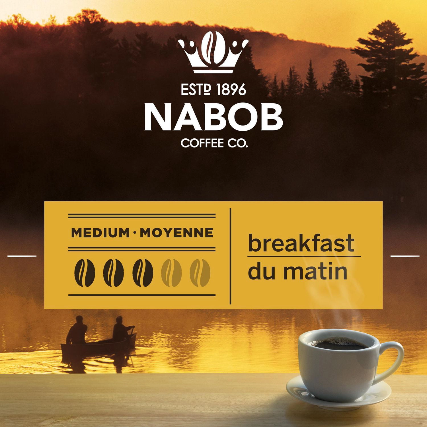 NABOB Breakfast Blend Coffee 100% Compostable Pods, 292g Box - Image 2