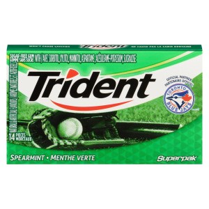Trident Spearmint Flavour Sugar Free Gum, 14 Piece Pack