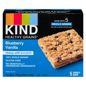 KIND Healthy Grains Vanilla Blueberry Bars, 5 Pack 175g
