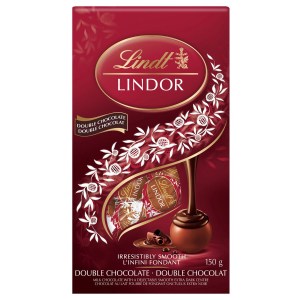 Lindt Lindor Double Chocolate Truffles, 150-Gram Bag
