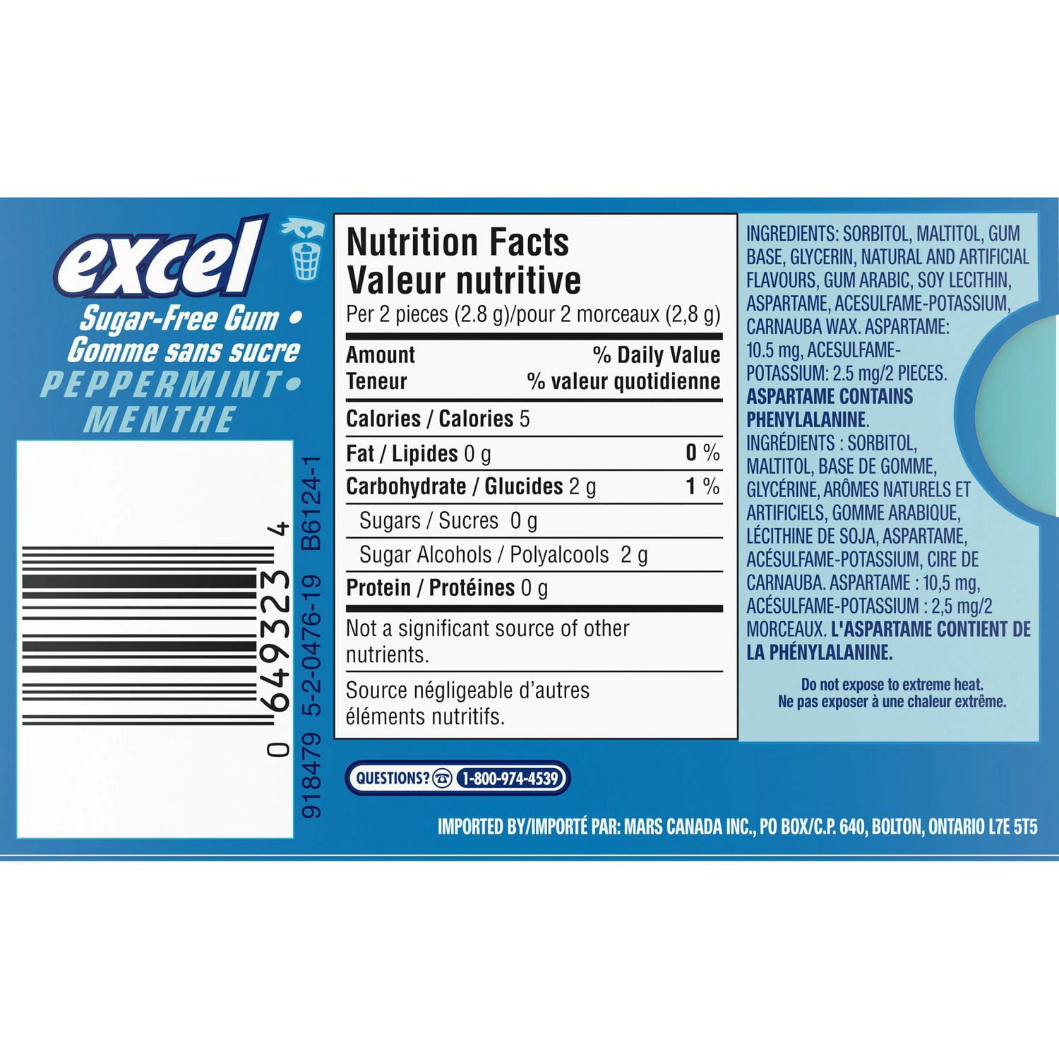 Excel Peppermint Flavoured Sugar-Free Chewing Gum - Image 4