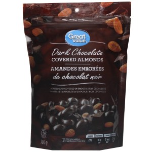 Great Value Dark Chocolate Covered Almonds