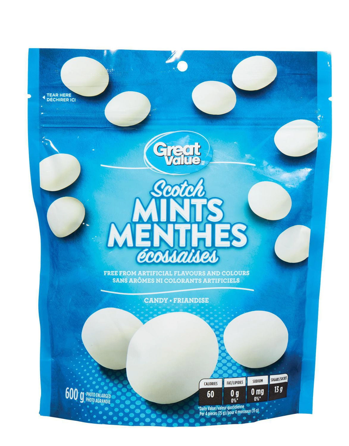 Great Value Scotch Mints Bag 625 g